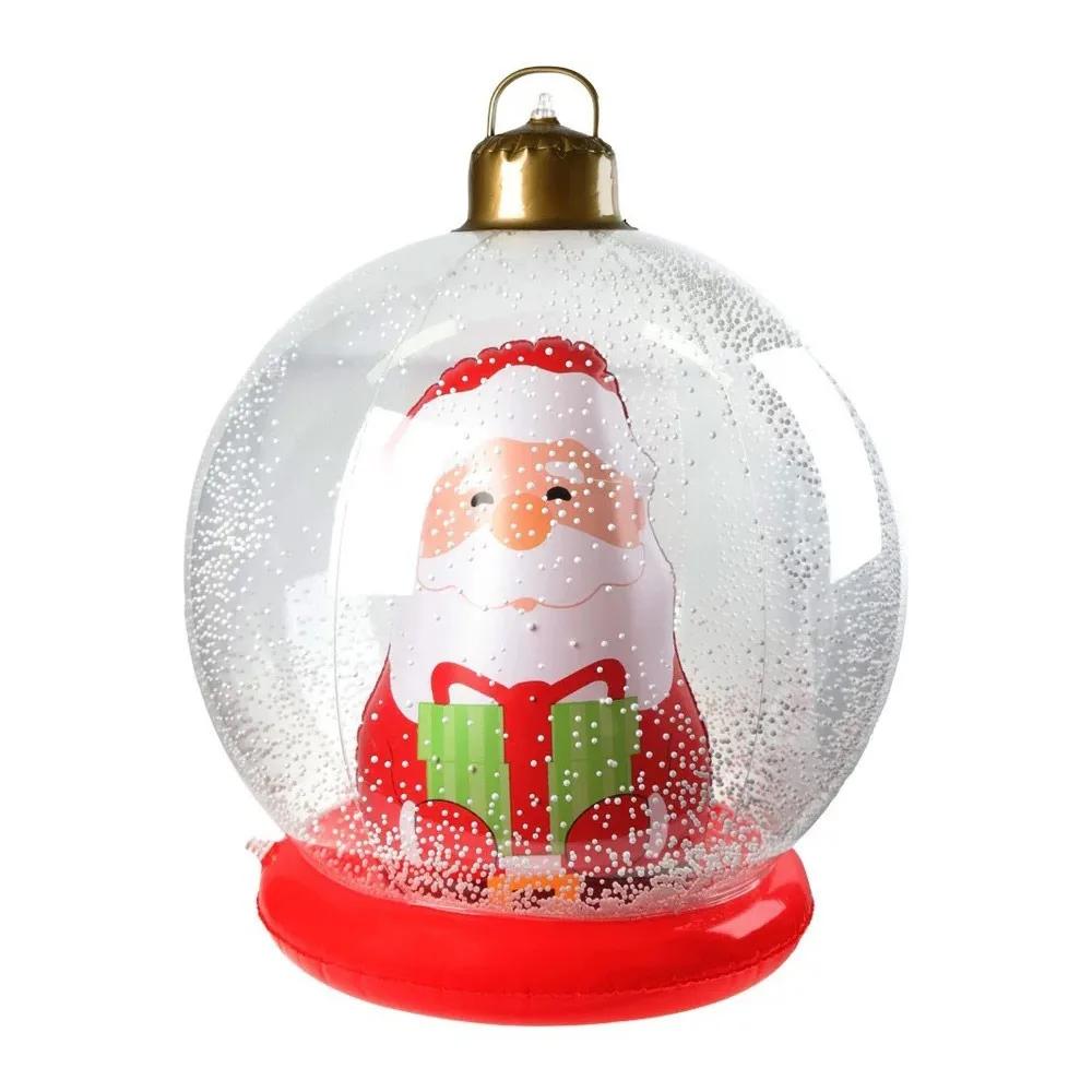 24 Inch Christmas Inflatable PVC Material Clear Ball Giant Christmas Balls Waterproof 60CM Size Holiday Decor Garden Decoration