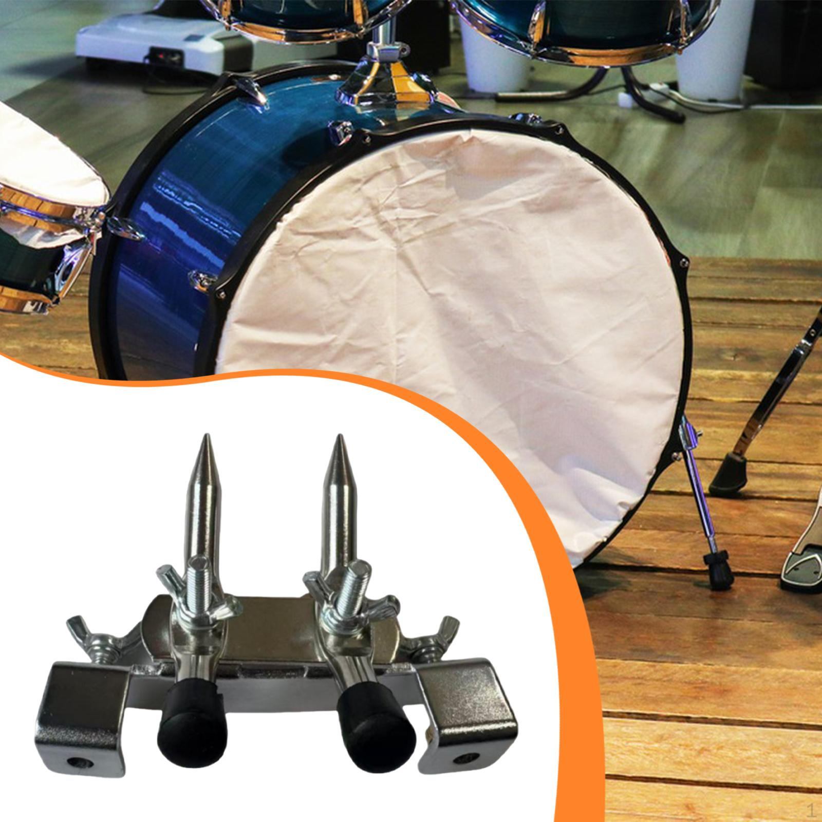 

Bass Drum Anchor Mounting Base Fastener Position Clip Stabilizer Metal for 16 to 24 Anti Slip