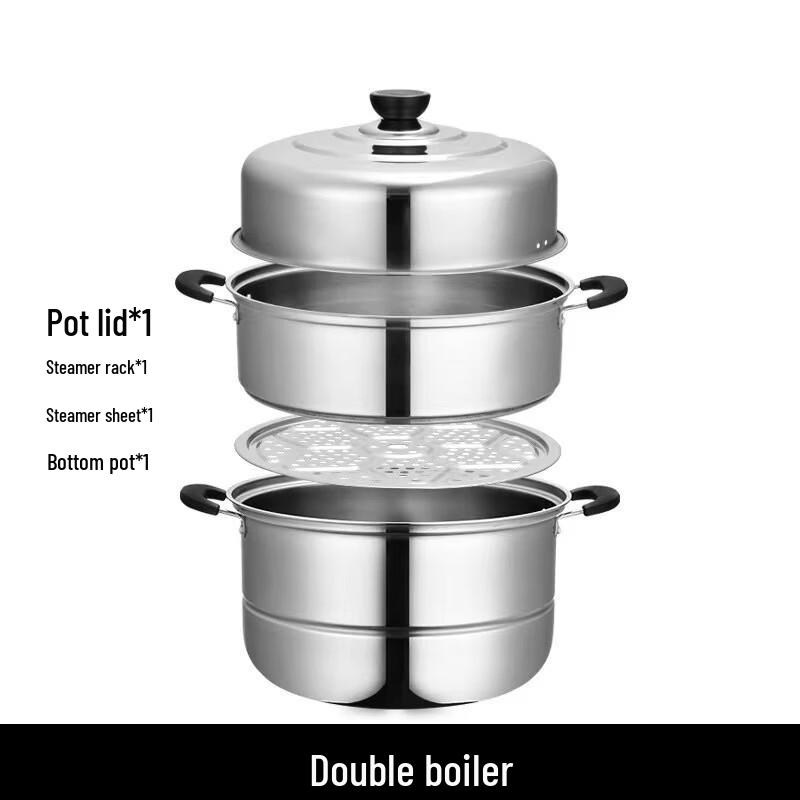 28см 2-ярусная пароварка и суповая кастрюля из нержавеющей стали 304