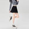 2025 Summer New Suit Fabric Skort Women High Waist A‑Line Anti‑Chafing Wrap Mini Skirt With Zipper For Petite Figures Slim Hip‑Hugging Style