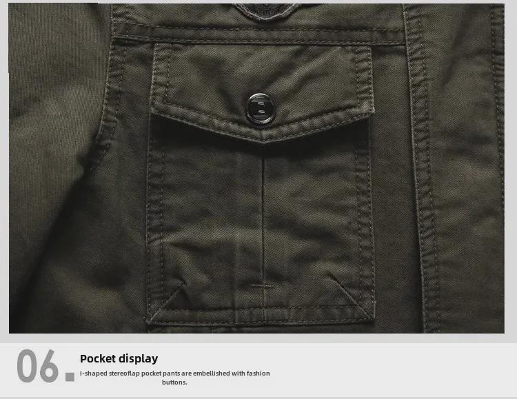 Chaqueta informal estilo militar para hombre: traje de vuelo de talla grande para deportes al aire libre y trabajo.