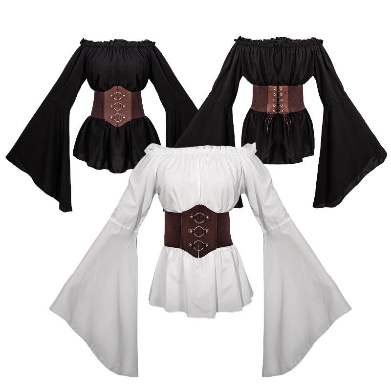 Chemise Longue Pirate Renaissance pour Femme Mangguo Costume Cosplay Vintage
