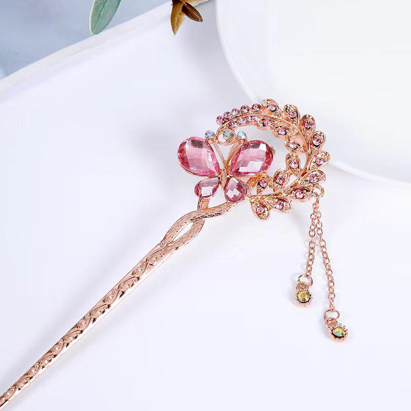 Women's 2026 Spring/Summer Chinese Tassel Alloy Hairpin - Qipao Hair Accessories