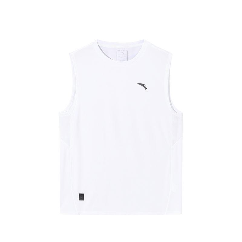 

Anta Training Series Solid Color Round Neck Comfortable Breathable Versatile Casual Vest Men Vests Pure-White 952527123-2 S