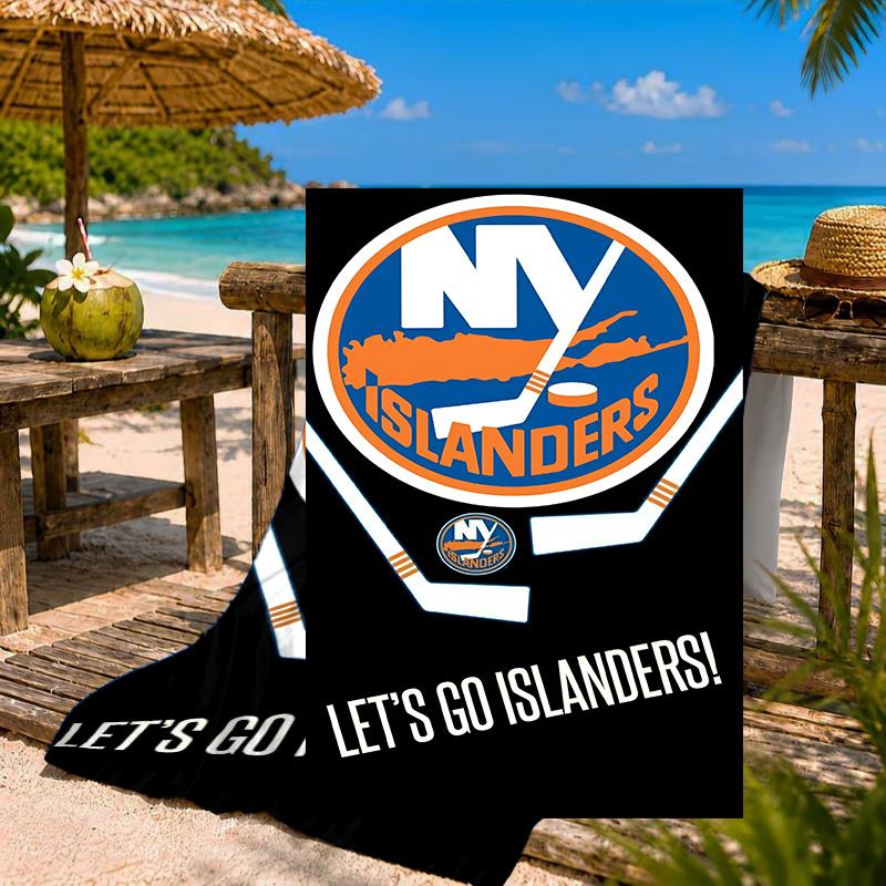 Islanders Hockey Pride Beach Towel Microfiber Beach Towel, Lightweight and Quick-Dry, for Summer Travel, Swimming Pool Fan Birthday Gift