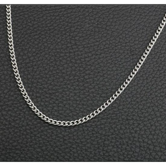 Twisted Titanium Steel Necklace: Stainless Steel Non-Welded Sideways Chain for Men & Women, Clavicle Chain Pendant Jewelry Accessory