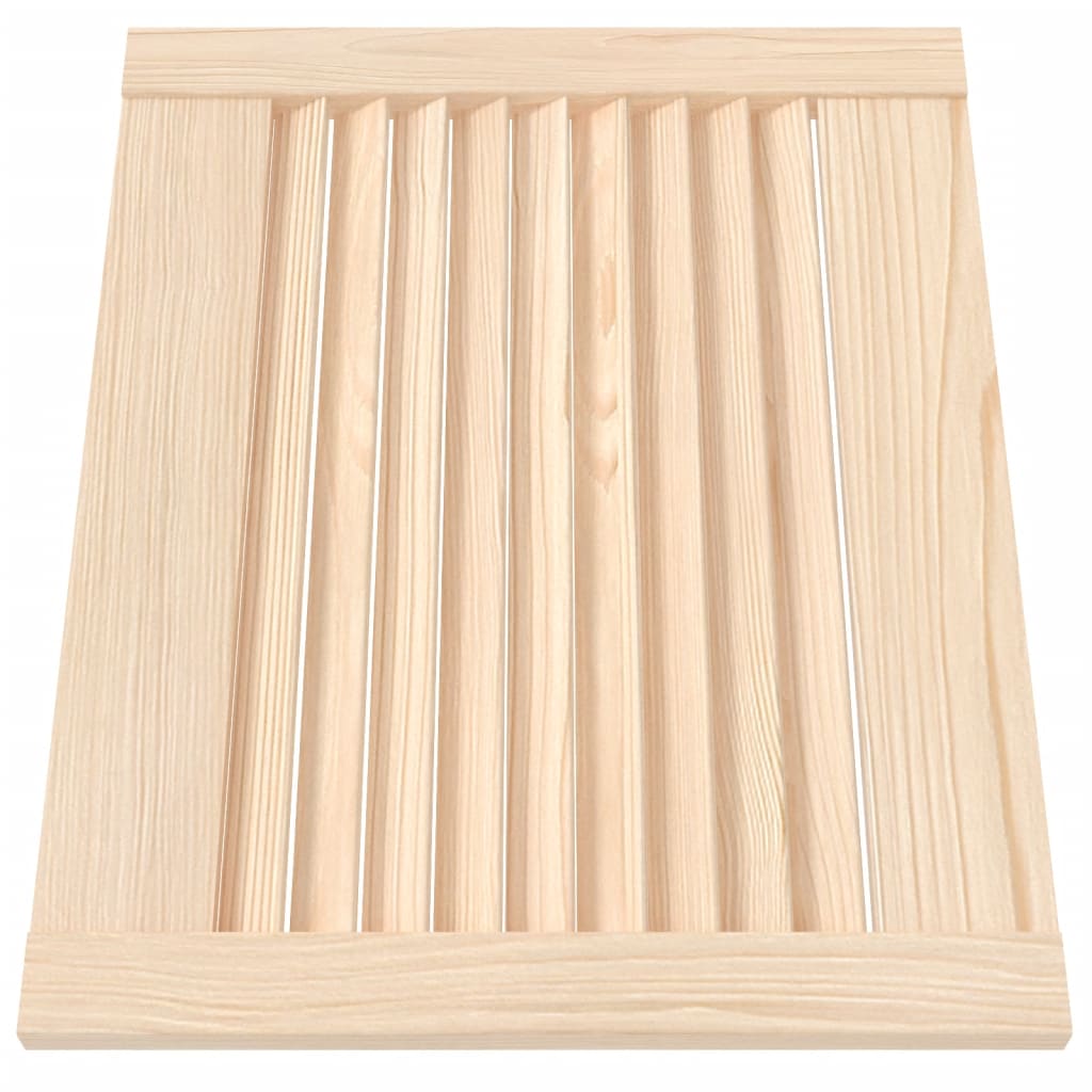 Slatted Design Cabinet Door 39.5 X 49.4 Cm Solid Pine Wood