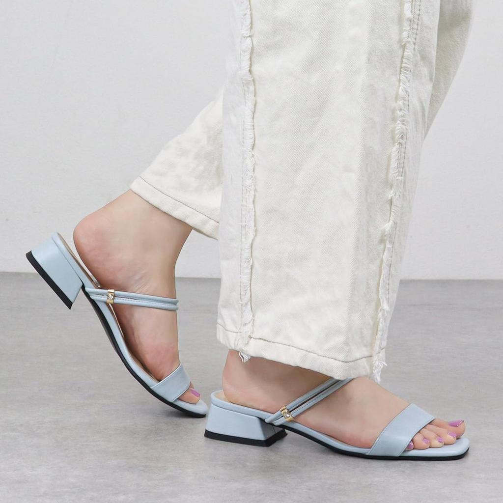 Square Toe 3cm Straps [Liberty Doll] Sandals, Sandals, Heel, 2-Way