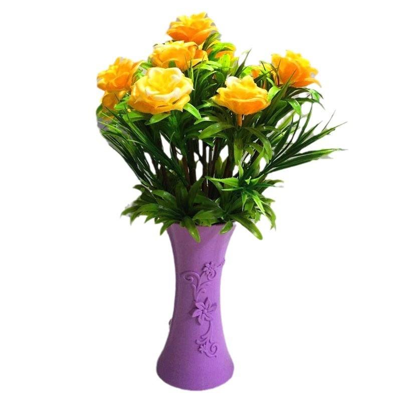 Eleven Simulate Large Roses Fake Flowers Potted Plants Decoration Indoor