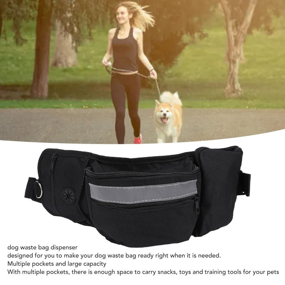 Adjustable Waist Straps Dog Training Pouch Multi Function Dog Treat Bag Outdoor Fitness Workout