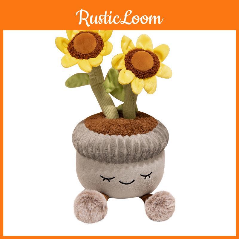 Sunflower Cactus Potted Calla Lily Plush Toy Living Room Decoration Tabletop