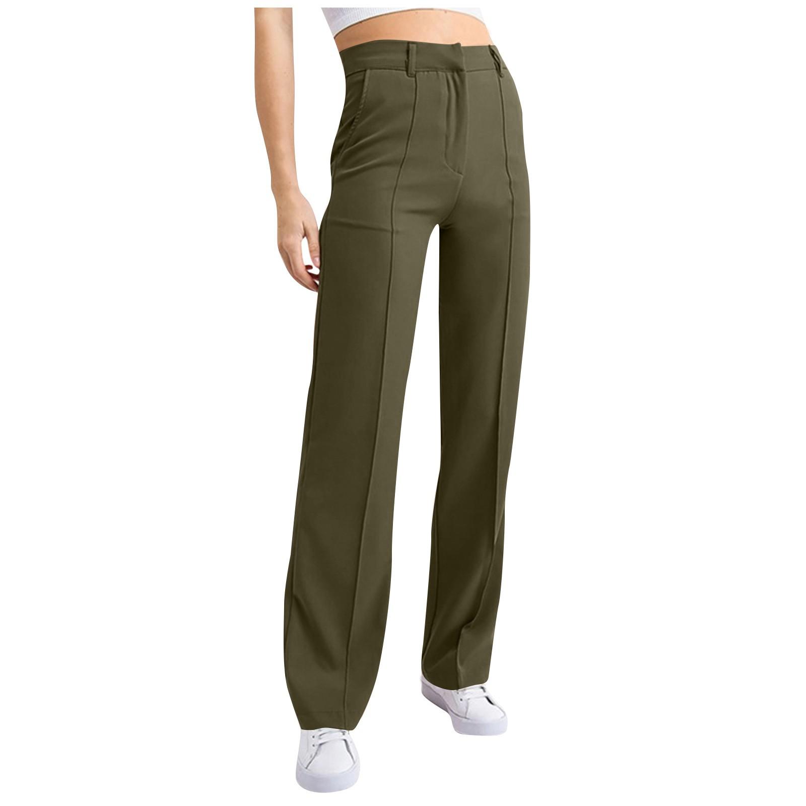 

Новые однотонные деловые брюки, модные прямые брюки, облегающие брюки с карманами XXXL армия зеленый