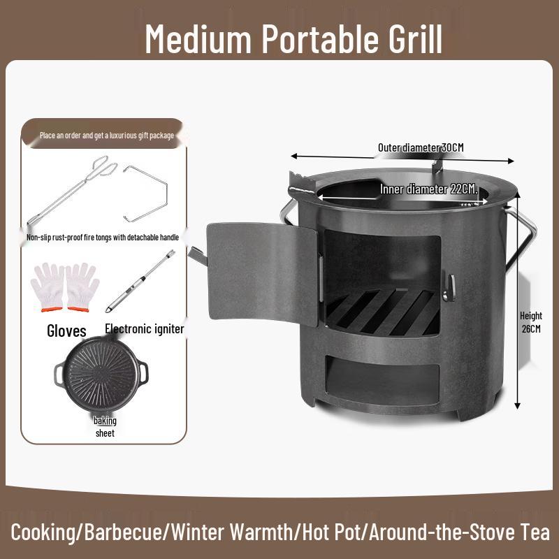 Tiemuyun Outdoor Portable Wood Burning Stove