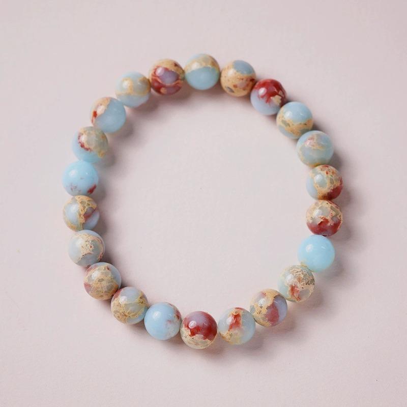 Amethyst Sunstone Lapis Lazuli Tiger Eye Handmade Agate Crystal Green Dongling Bracelet