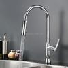 Factory Direct Polish Copper Water Saver Filter Swivel Robinet Para Torneira Chrome White Sink Mixer Pull-out Kitchen Faucet Tap