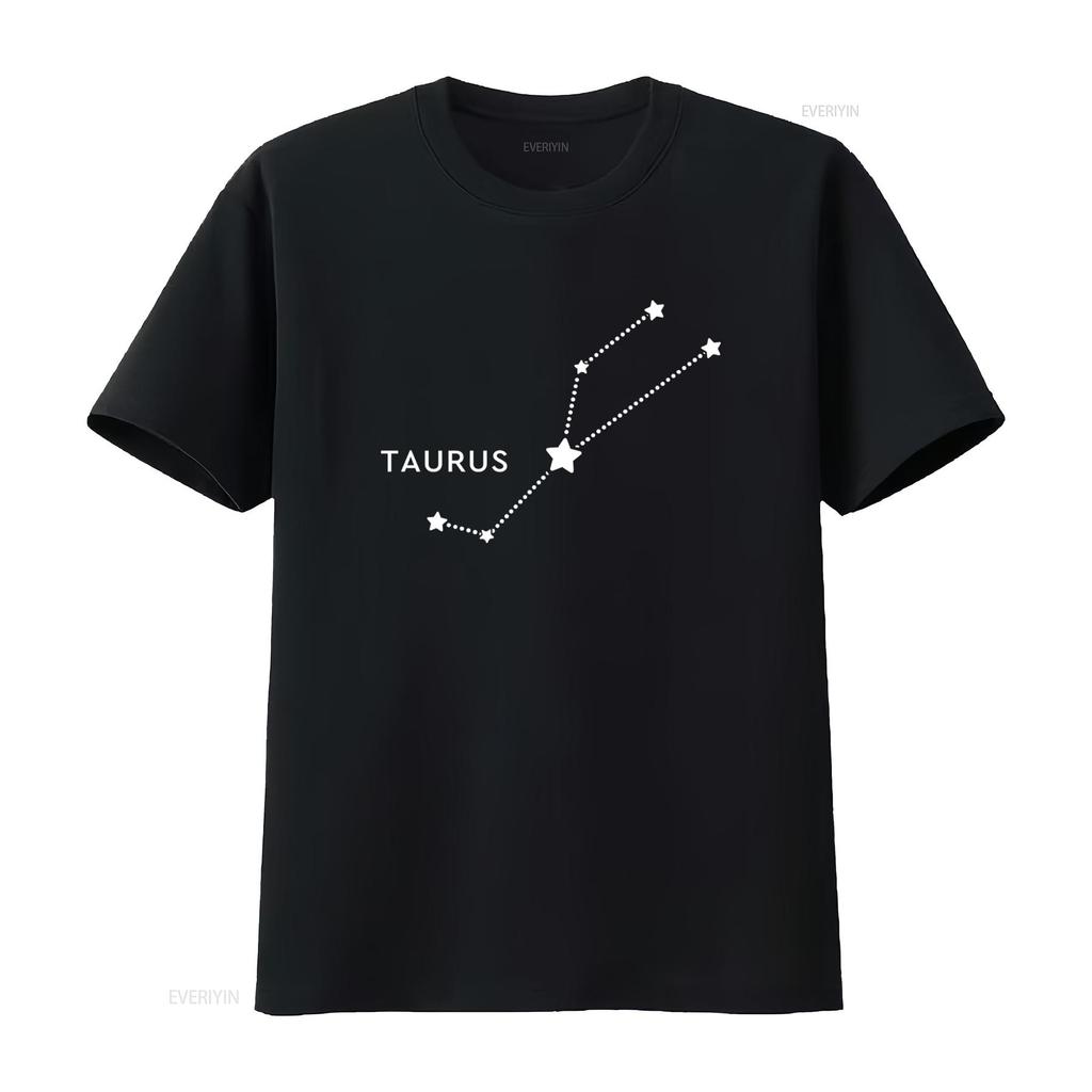 Taurus Sign Zodiac Astrology Birthday T Shirt for Women vintage Washed fashion graphic designer clothes Versatile streetwear