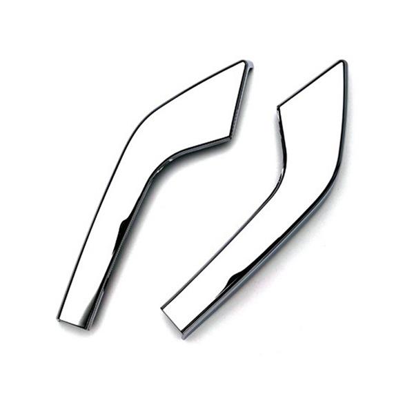 Silver ABS Front Fog Light Eyebrow Covers, 2-Piece Set for Suzuki Car Exterior Trim