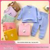 Children's Velvet Sakura Pajama Set: High-Waist, Fleece-Lined, Warm Autumn/Winter Wear for Boys and Girls