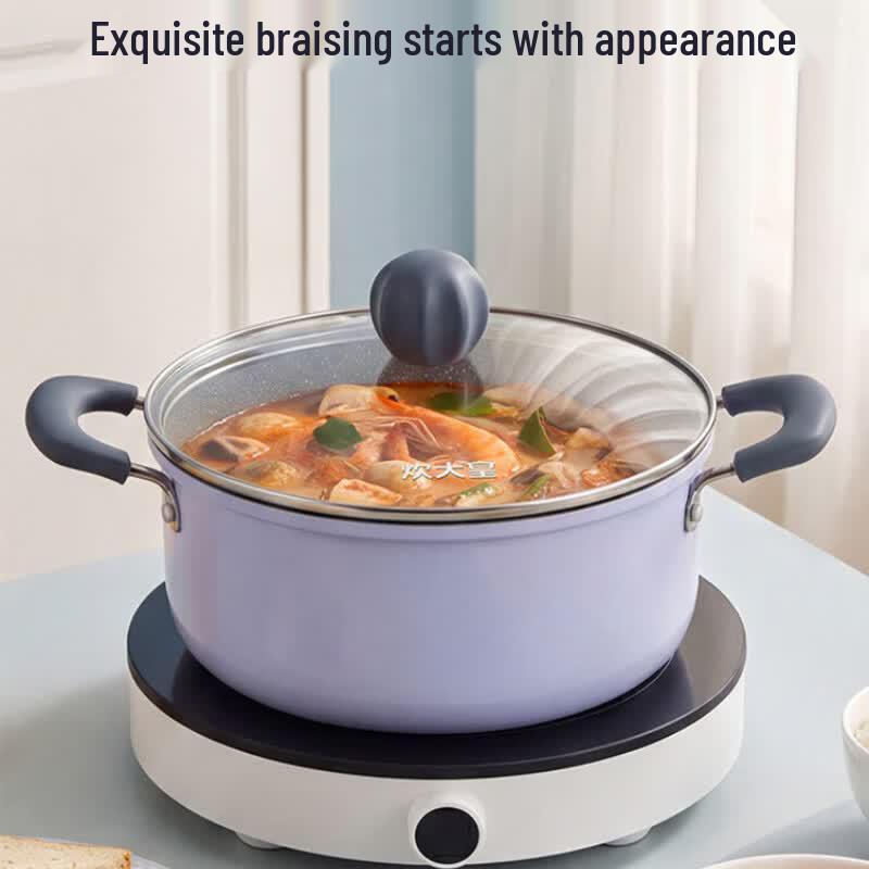 COOKER KING 22см Артизан Фиолетовый Горшок для супа из маifanского камня