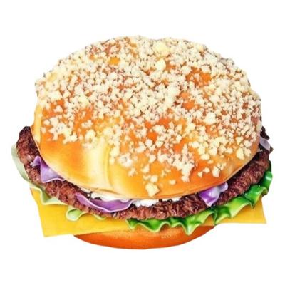 Simulation Beef Burger Model Soft PU Realistic Fake Bread Decorative Non-Toxic Food Simulation Model Western Restaurant