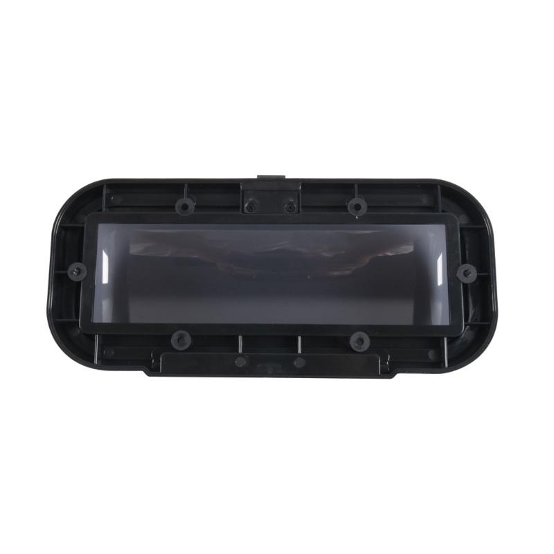 Gray Plastic Marine Radio Panel Cover with Rounded Profile and Visible Window Area for Boat Receiver Face Coverage in Marine Installations, 1 Set