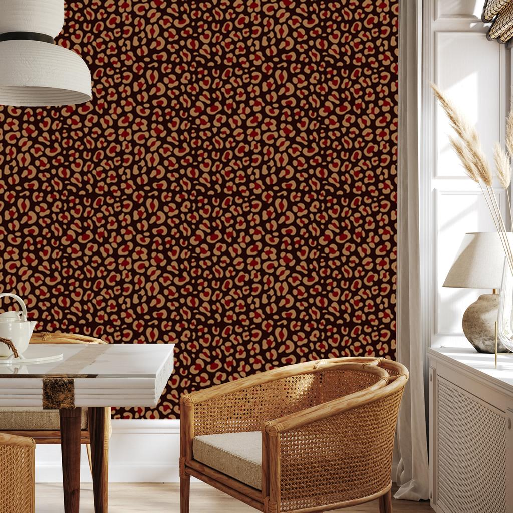Red Velvet Leather Wallpaper Rust and Burgundy for Living Room and Bedroom 50x1000
