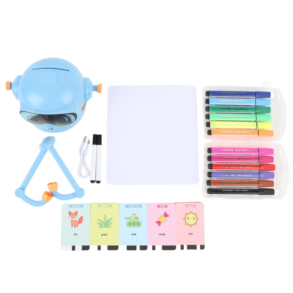 Automatic Drawing Robot with 100 Cards Interactive Painting Machine Toy for Kids Early Learning Entertainment
