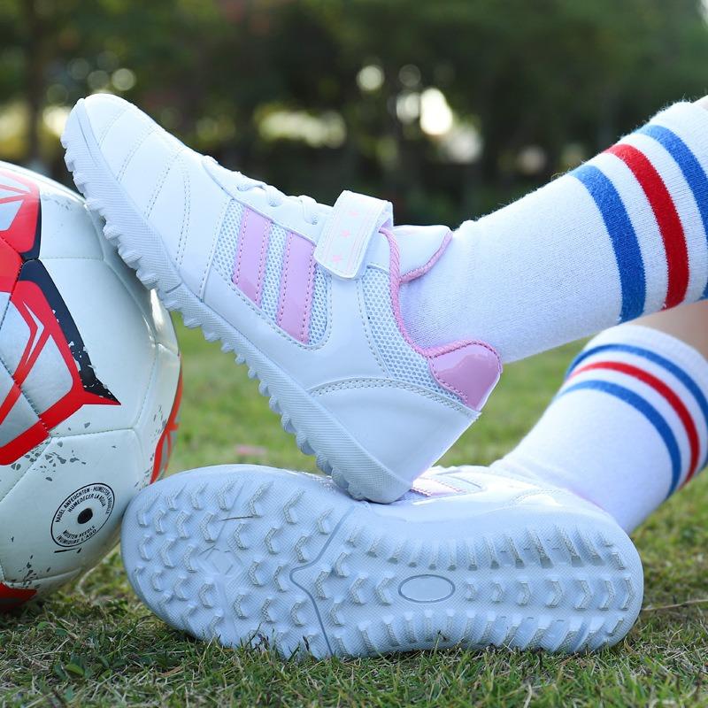 Children's football shoes, boys and girls, adolescent students, game training shoes, broken nails, Velcro sports shoes