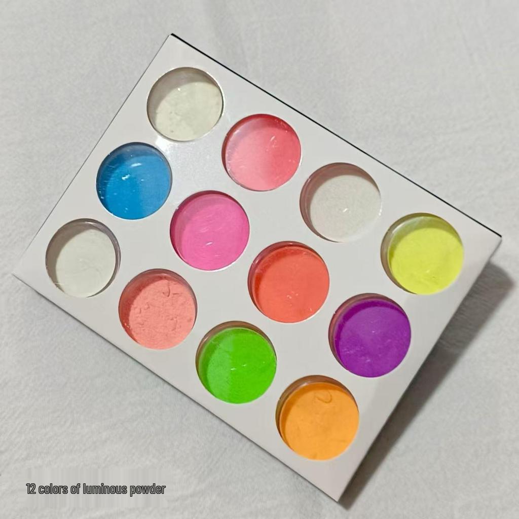 12-Color Crystal Nail Powder Glitter Set