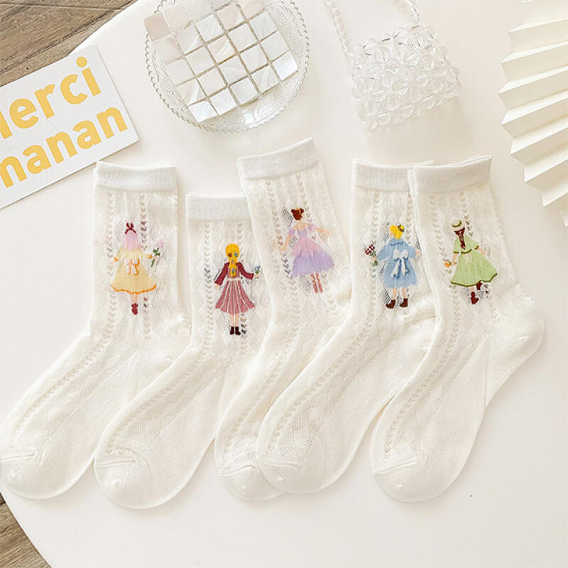 Princess Diamond Mesh Women s Socks pink