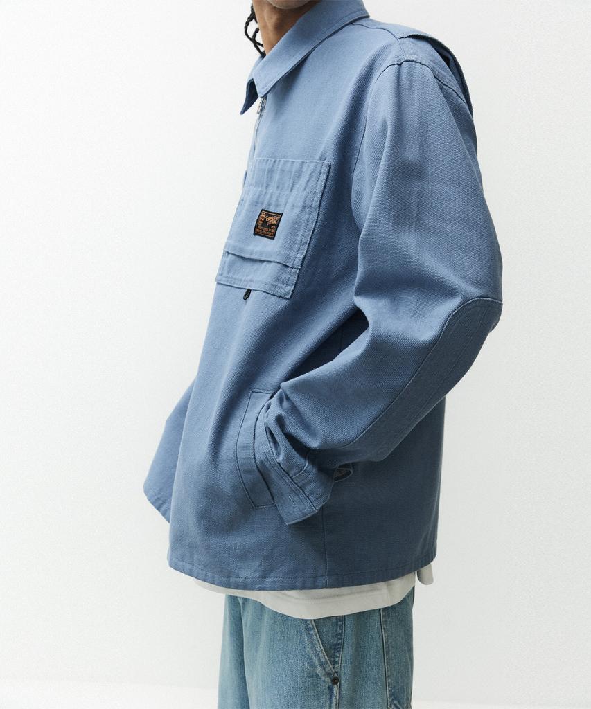 Magoodgan Hunter 5504 Canvas Oversized Grayish Blue Zip-Up Jacket