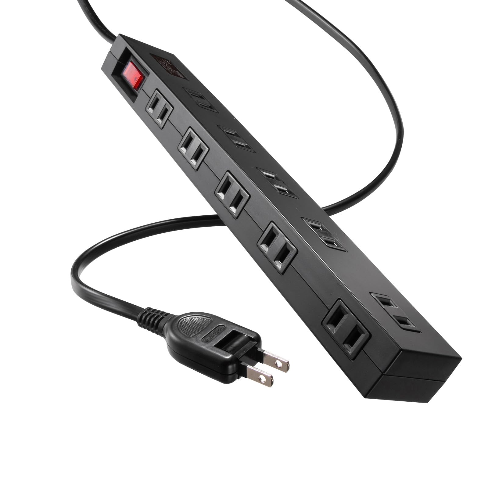 

Sanwa Supply Power Strip with 10 Outlets, 2-prong (2m), Multiple Plug-in Layout, Surge Protection, Magnetic Closure, Dust Shutters, Master Switch, Swi