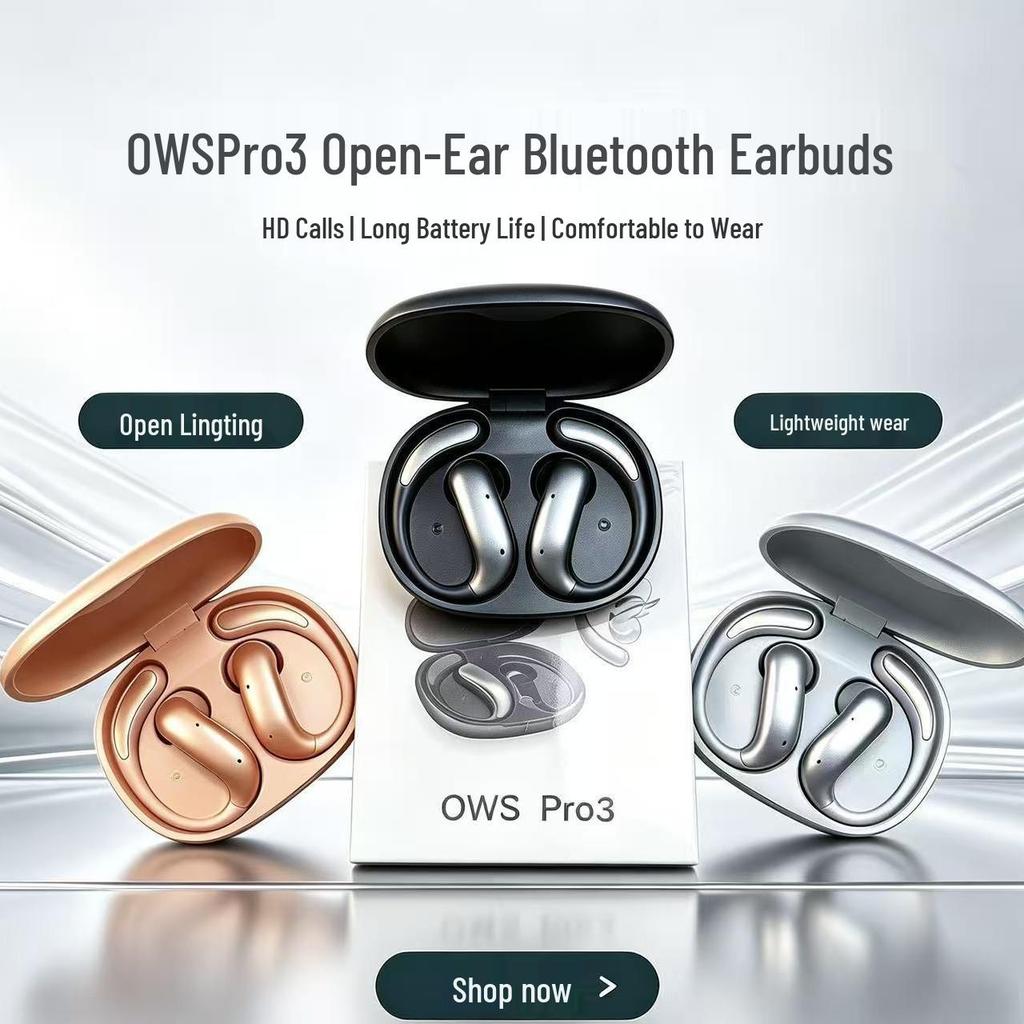OWSPPro3 Sports Wireless Ear Hook Bluetooth Earphones with Air Conduction and Extended Battery Life