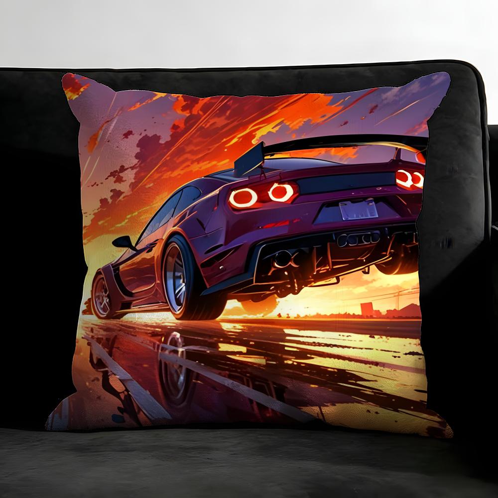 Car Cool Cushion Cover Pillowcase Ultra Soft Skin Friendly Fabric Cloud Like Comfort & Concealed Zipper