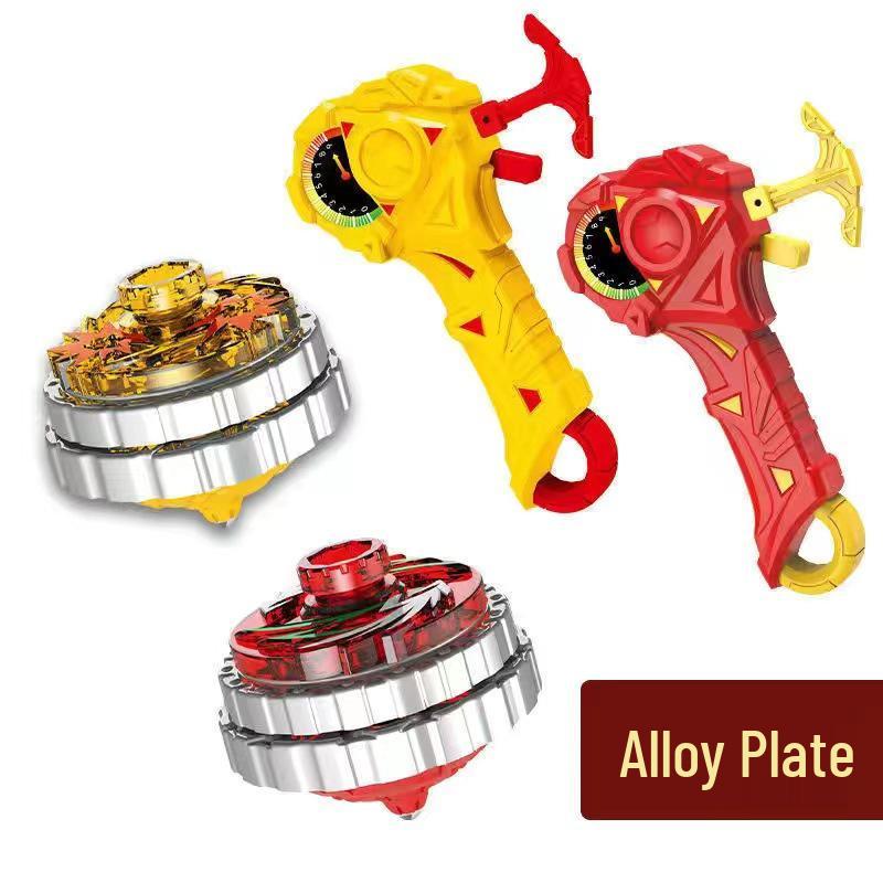 Free Shipping Dual Alloy Burst Gyro Toy - Magic Light Pull String Battle Gyro