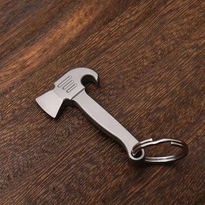 1pc Multifunctional Mini Portable Bottle Opener with Key Ring , Durable Metal EDC Tool for Camping, Hiking & Outdoor Adventures, Compact