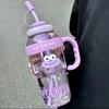1300ML Sports Water Bottle Cute Aesthetic Large Capacity Water Cup for Women Summer Home Outdoor Portable Straw Cup Summer Big Belly Cup