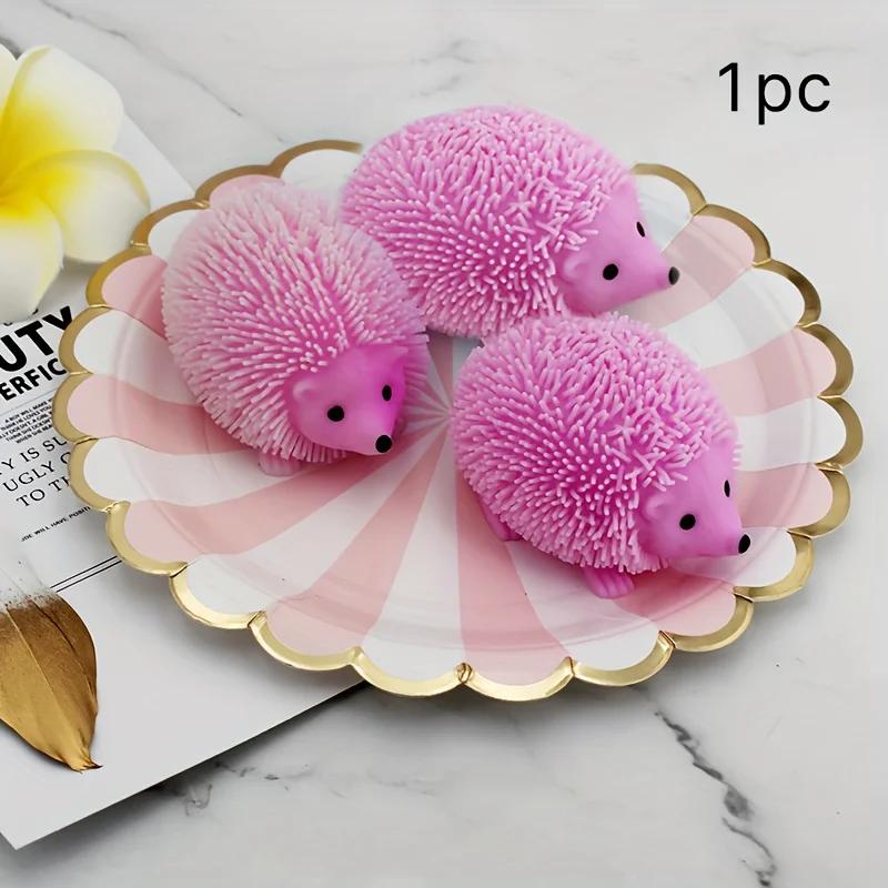 Hedgehog Squeeze Ball Pinch Funny Cute Doll Toy Spiky Balls Toy Glitter Sensory Fidget Toy Stress Relief for People Best Gift