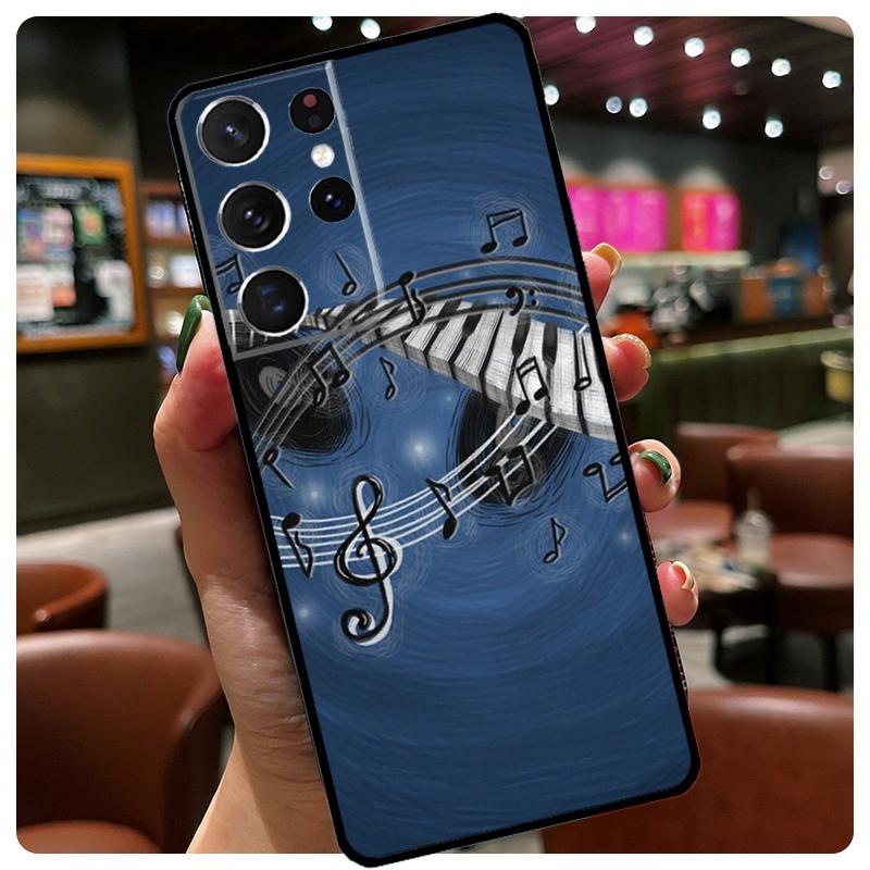 

Music Piano Elegant Phone Case For Samsung Galaxy S24 Ultra S20 S21 S22 S23 S25 Ultra S9 S10 Plus S25 FE Cover Galaxy S20 FE