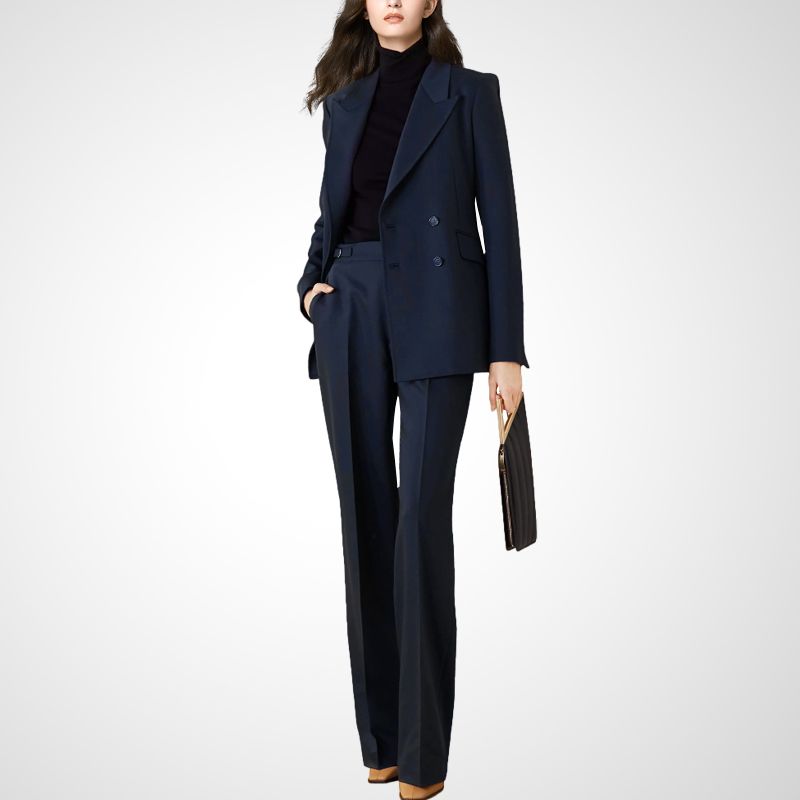 

Деловой костюм в западном стиле, с темпераментом осенней богини Navy blue S