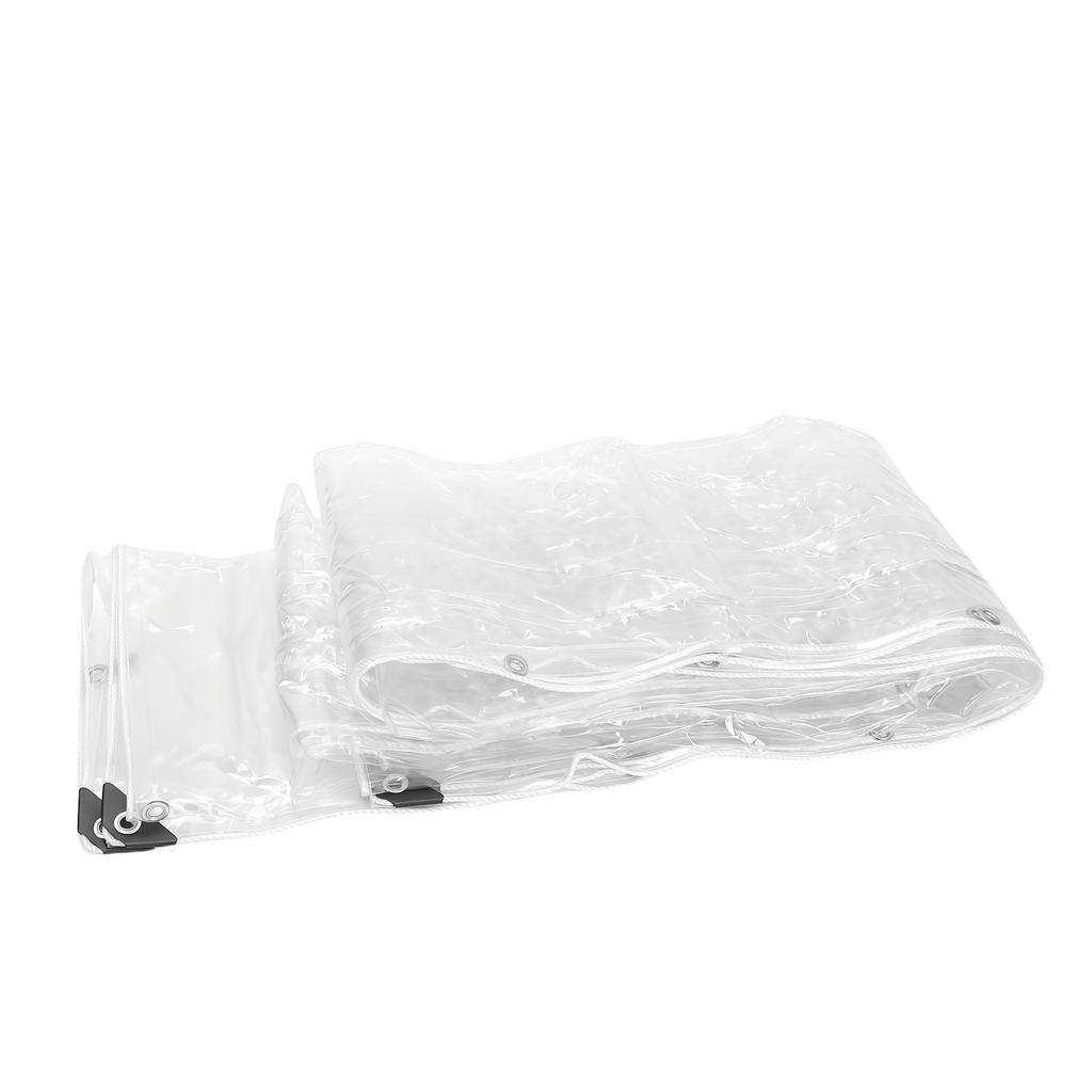 Clear Tarp with Grommets Thickened Water Proof PVC Tarpaulin for Outdoor Patio Chicken Coop Greenhouse Plant 3x6m