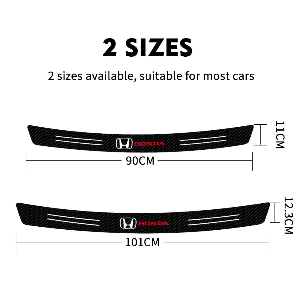 1pc Car Rear Bumper Trunk Load Edge Protective Stickers For Honda Fit Civic Jazz CITY Accord CR-Z VTEC Vezel Insight Accessories