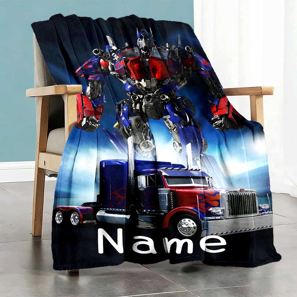 Love Transformers (19) Personalized Text Blanket Lightweight Personalized Blanket Comfortable Perfect for Home Decor Couch Sofa Picnics