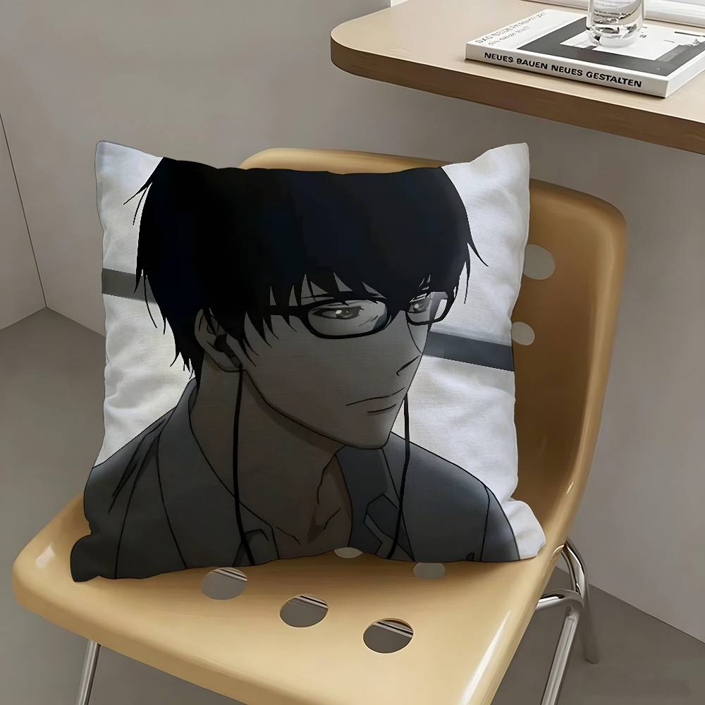 1pc Hisami Touji Terror In Resonance Pillow Case Fashion Square Pillowcase Bedroom Sofa Room Ins Decoration Leisure