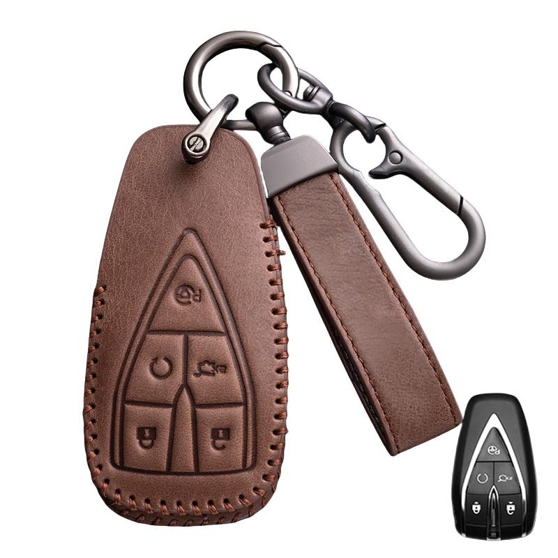 Genuine Leather Housing Remote Fit For Changan Unit Unik Cs35Plus Cs55 Plus Cs75 Plus Oshan X7 X5 Auto Key Fob Cover Case Auto Auto Accessories