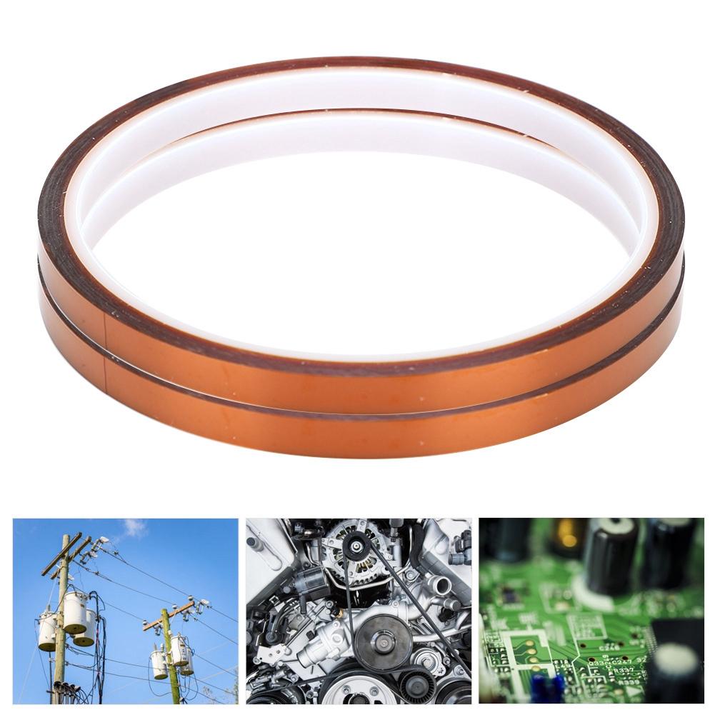 2PCS 3 High Temperature Resistant Adhesive Tape Polyimide Film Yellow Brown Accessory