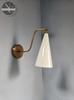 Brass Diabolo Wall Sconce: Mid Century Italian Plug In Lamp