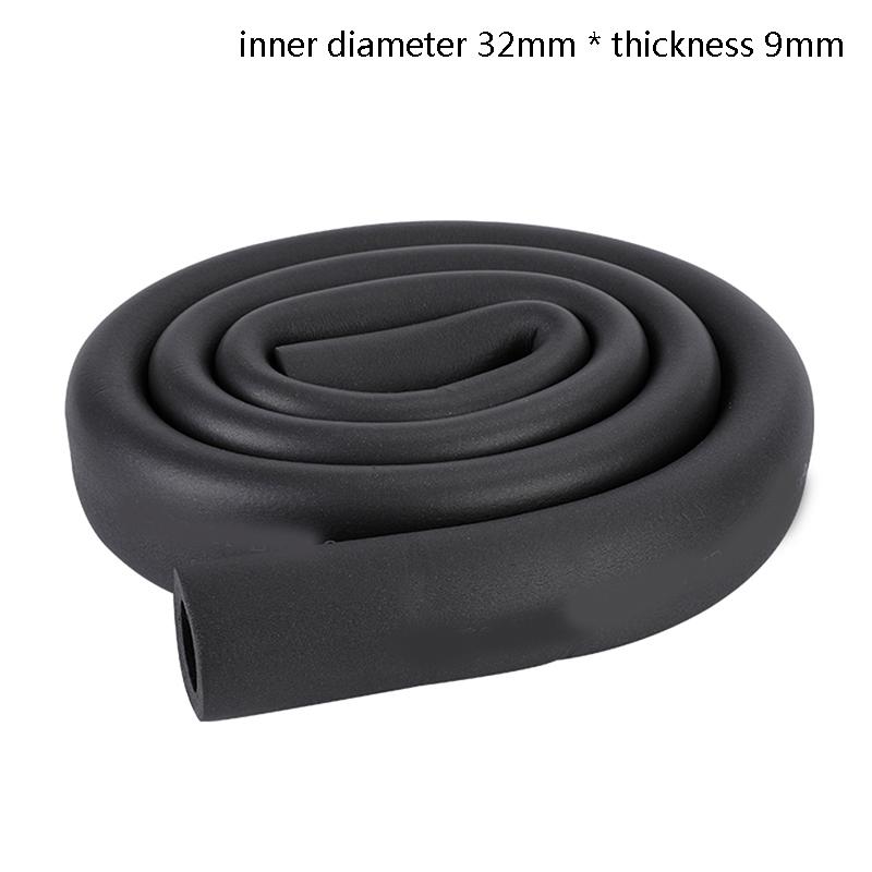 1.8M Sponge Rubber Pipe Black Waterproof Pipeline Holder Thermal Insulation Tubular Protective Sleeve For Air Conditioning