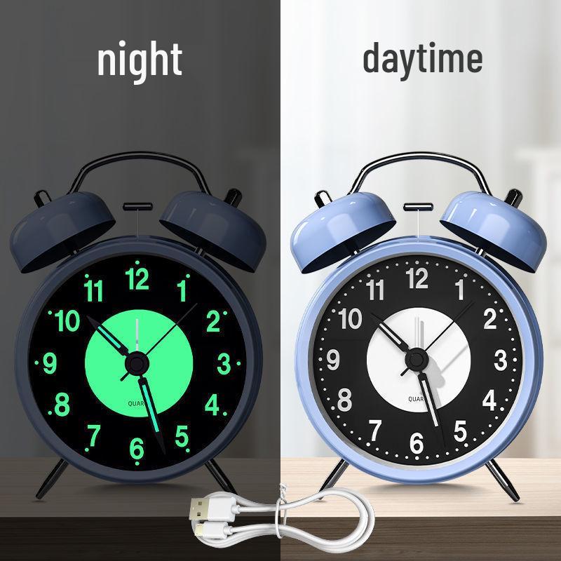 2025 Mechanical Alarm Clock for Students & Seniors - Compact, Rechargeable Wake-Up Call