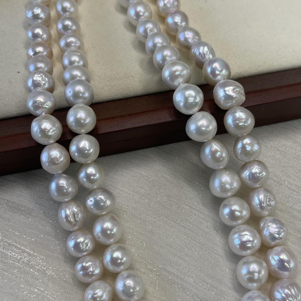 White Nearround Pearl 9-11mm For Jewelry Making DIY Necklace Bracelet Earrings Accessory